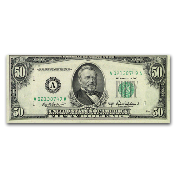 1950-B-1950-D (A-Boston) $50 FRN CU 1950-B-1950-D (A-Boston) $50 FRN CU